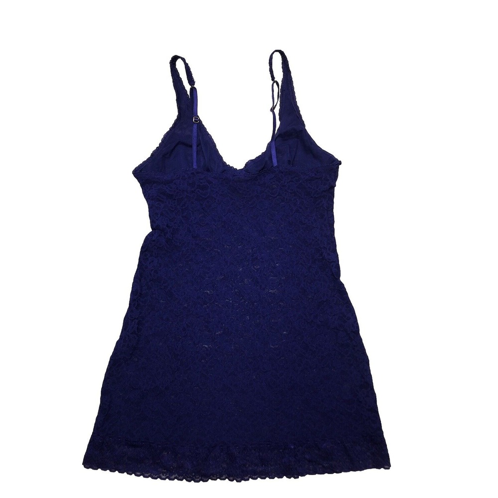 Victoria's Secret The Lacie M Lace Chemise Nightie Stretch Sheer Purple *hole